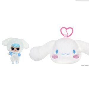 NWT LOL Surprise! Sanrio Hello Kitty & Friends Reversible Plush Cinnamoroll